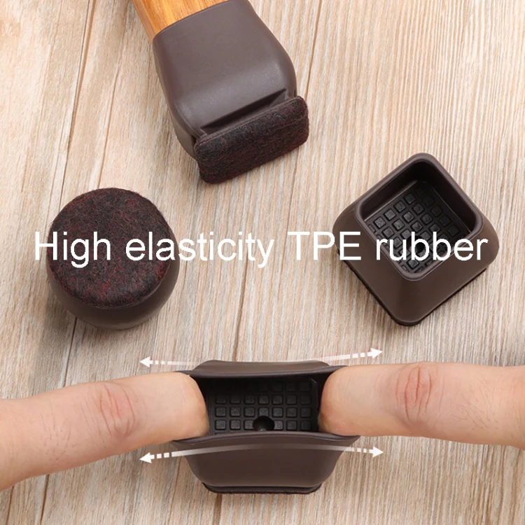 0.75 inch 8pcs /Set 15 Degree Tilt Table And Chair Feet One-Piece Shock-Absorbing Protective Cover For Chairs(Round) - Image 9