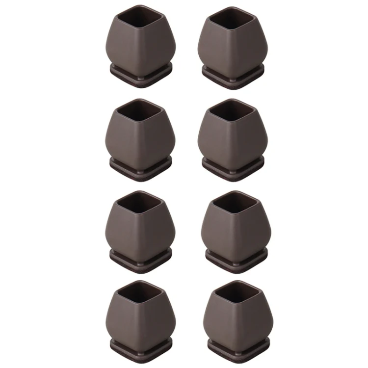 0.75 inch 8pcs /Set 15 Degree Tilt Table And Chair Feet One-Piece Shock-Absorbing Protective Cover For Chairs(Square)