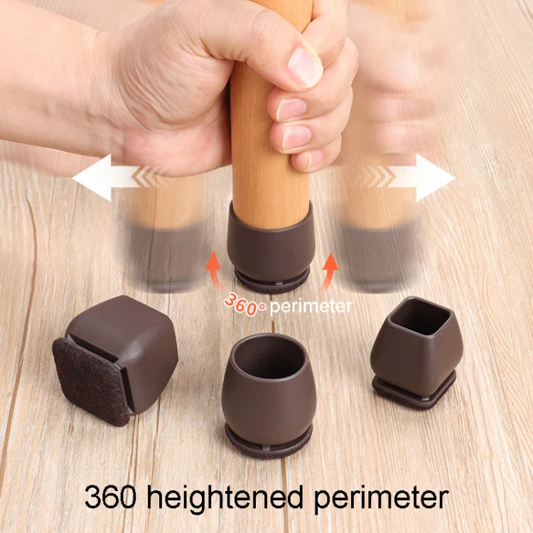 1.25 inch 8pcs /Set 15 Degree Tilt Table And Chair Feet One-Piece Shock-Absorbing Protective Cover For Chairs(Round) - Image 5