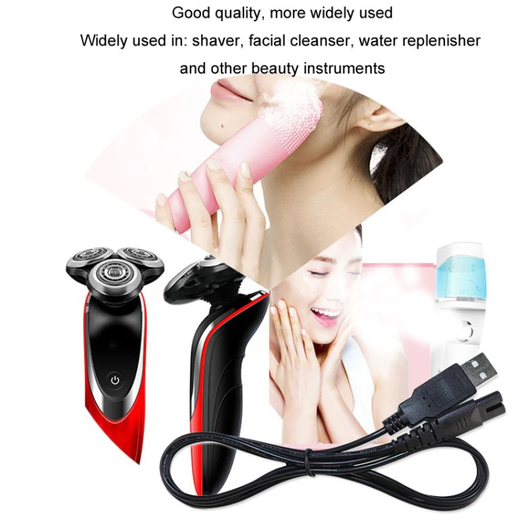 1.25m For Shaver / Water Refill Device USB TTo 8-Figure Tail Charging Cable Power Cord(Black) - Image 7