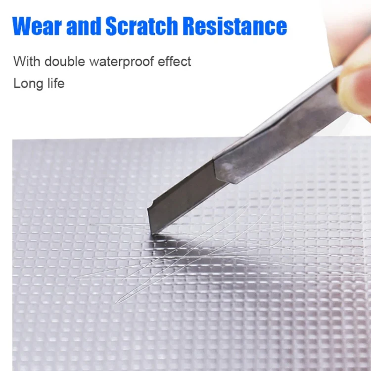 1.2mm Thickness Butyl Waterproof Tape Self-Adhesive Aluminum Foil Tape, Width x Length: 10cm x 5m - Image 5