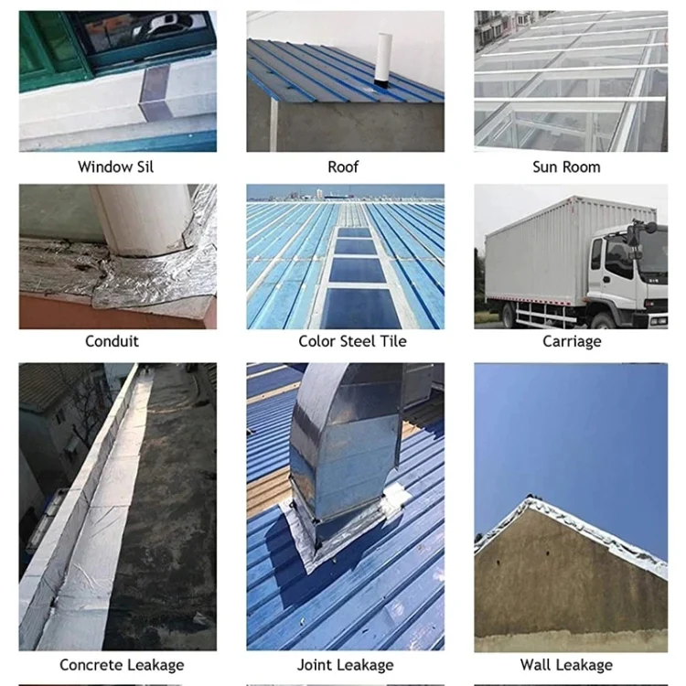 1.2mm Thickness Butyl Waterproof Tape Self-Adhesive Aluminum Foil Tape, Width x Length: 10cm x 5m - Image 8