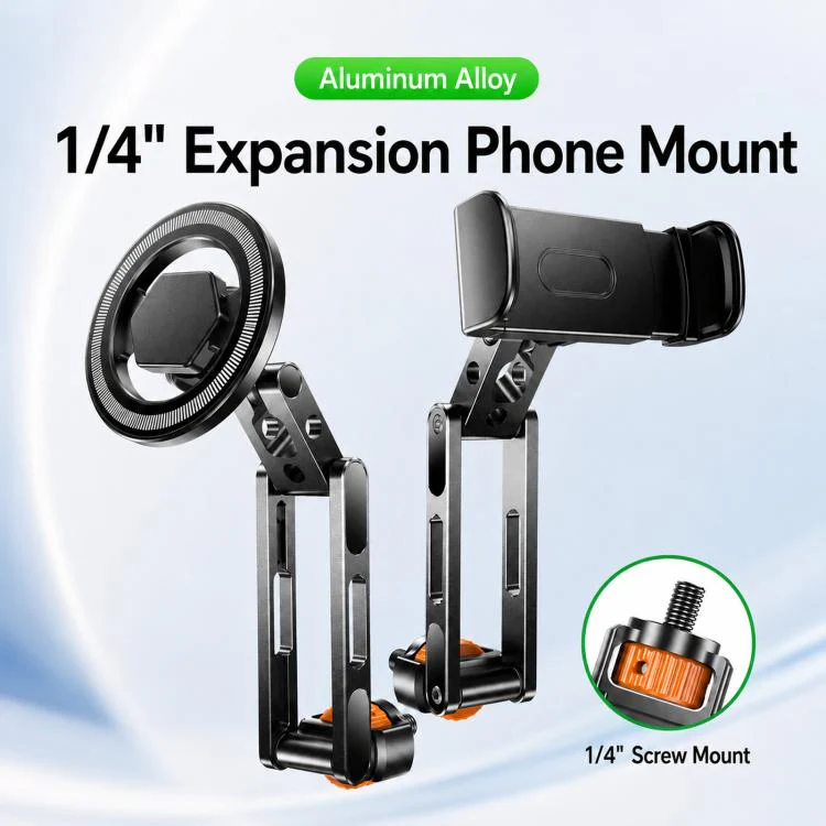 1/4 Inch Screw Phone Tripod Mount for Cameras Monitors Ring Lights, Style: 17mm Ball Joint Base Only - Image 2
