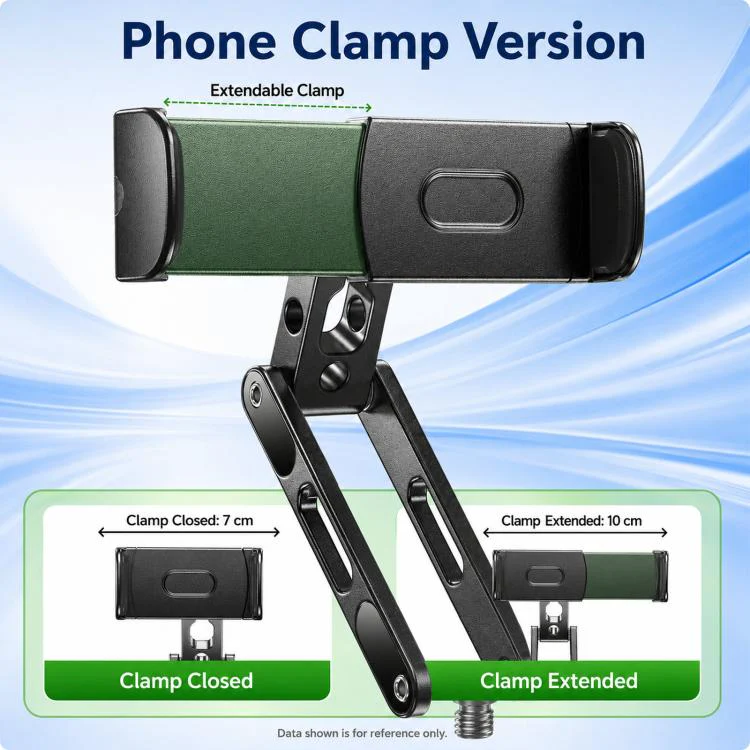 1/4 Inch Screw Phone Tripod Mount for Cameras Monitors Ring Lights, Style: Tension Phone Clamp - Image 6