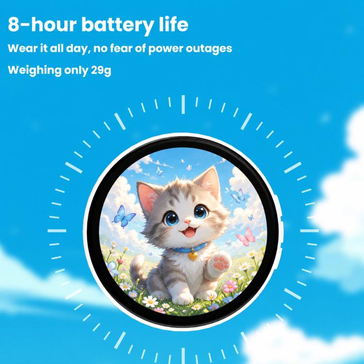 1.85 inch HD Touchscreen Dynamic App Bluetooth Anime Badge Display(Light Purple) - Image 8