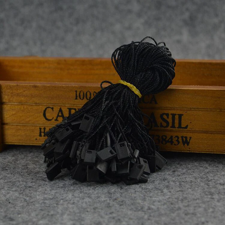 1 Pack of 990pcs Clothing Tag Rope CottonUniversal Plastic Square Hanging Tablets(Black) - Image 2