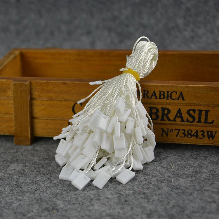 1 Pack of 990pcs Clothing Tag Rope CottonUniversal Plastic Square Hanging Tablets(White) - Image 2