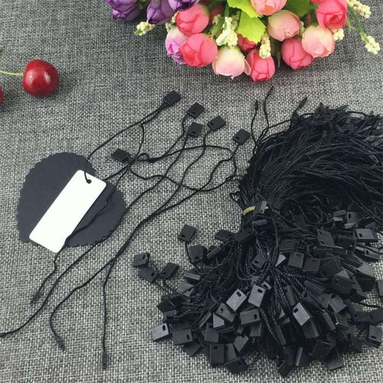 1 Pack of 990pcs Clothing Tag Rope CottonUniversal Plastic Square Hanging Tablets(White) - Image 3