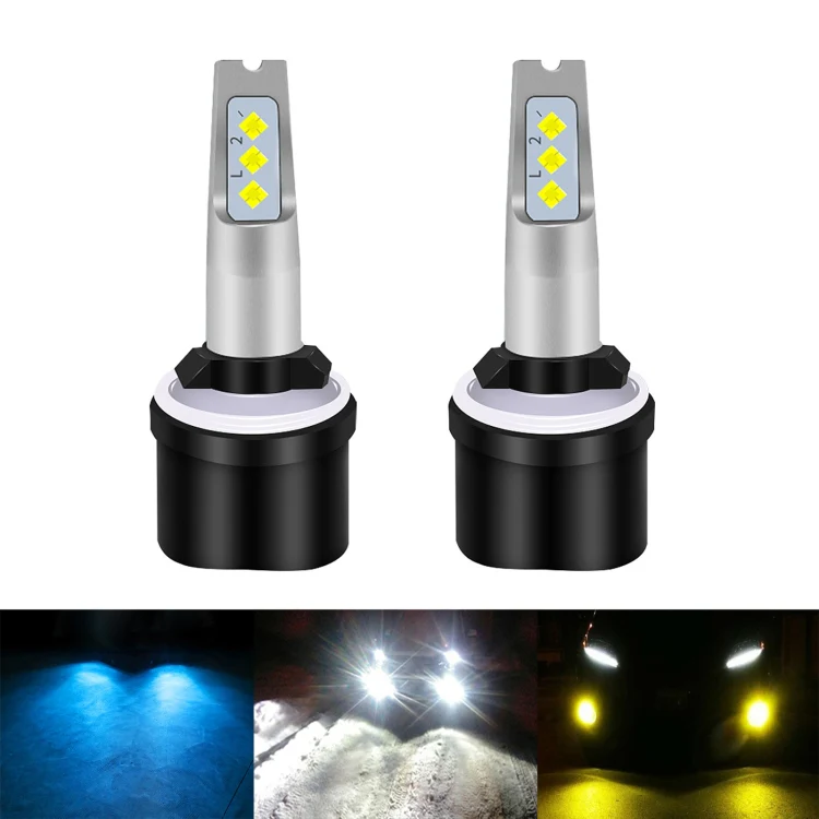 1 Pair 880 DC 12V-24V 12W 1800LM Car LED Fog Light(Yellow Light) - Image 2