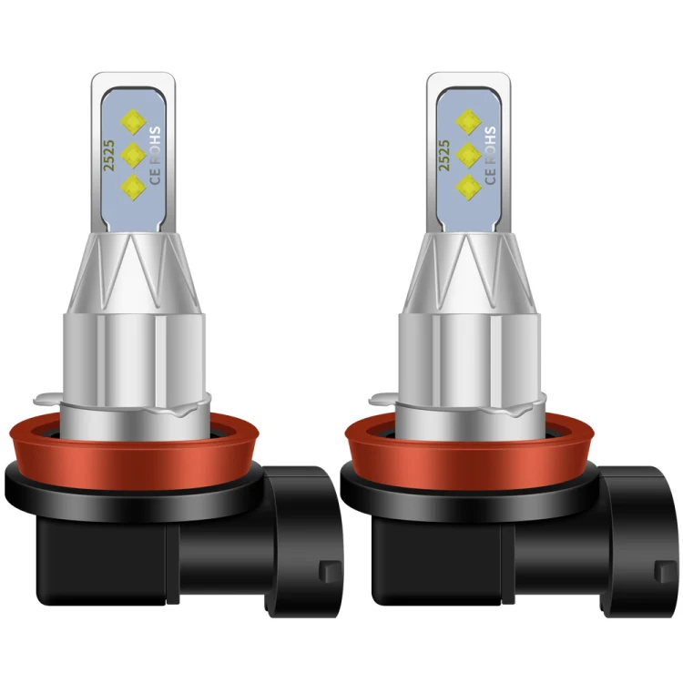 1 Pair H11 DC 12V-24V 12W 1800LM Car LED Fog Light(Ice Blue Light)