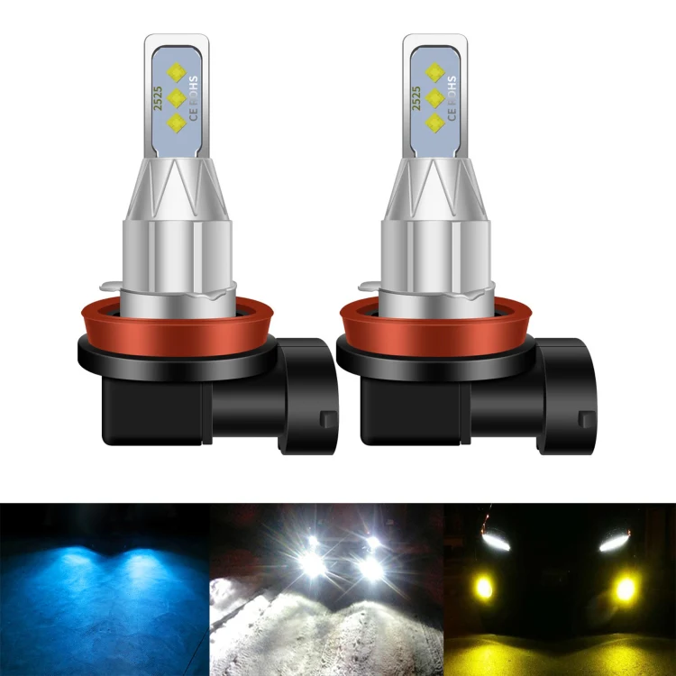 1 Pair H16JP DC 12V-24V 12W 1800LM Car LED Fog Light(Ice Blue Light) - Image 2