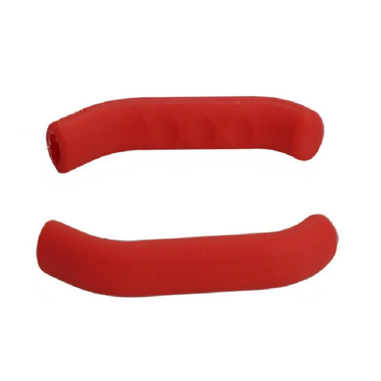 1 Pairs Bicycles Scooters Brake Protective Case Foot Support Cover Silicone Cover(Red) - Image 2