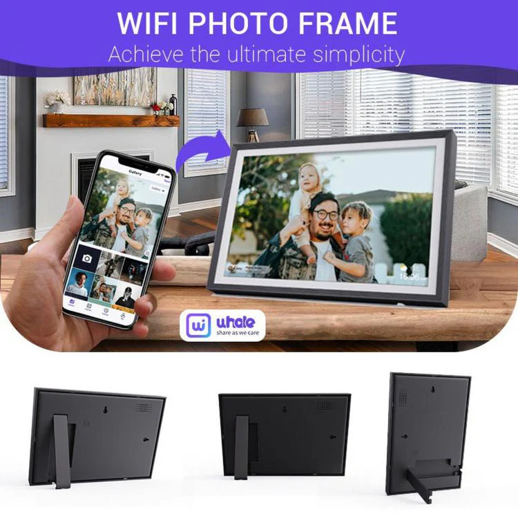10.1 Inch Uhale Smart Cloud Photo Frame WiFi Mobile Photo Transfer Touchscreen Digital Signage UK Plug(Gold 32GB) - Image 6