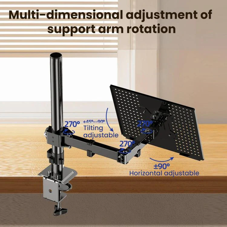 10-32 Inch Computer Monitor Desktop Tray Clip Adjustable Cantilever Stand(ZX-MT012N) - Image 6