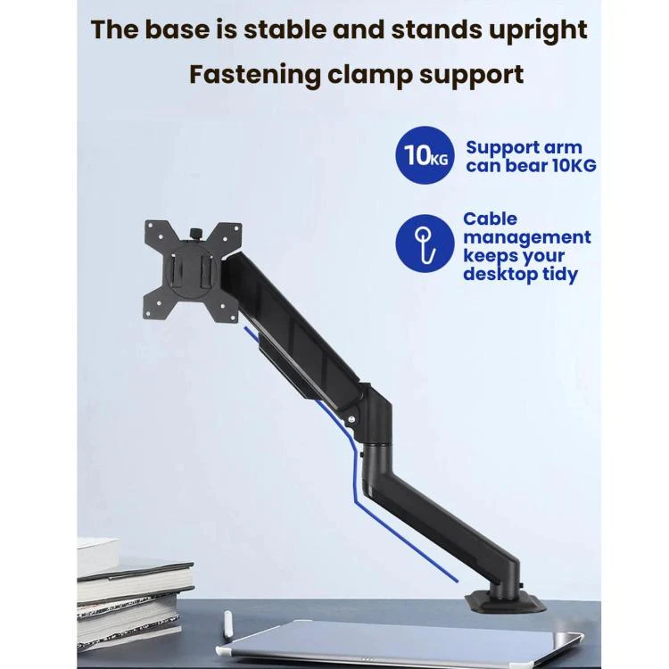 10-32 Inch Monitor Cylinder Spring Cantilever Desktop Height-Adjustable Bracket(DY-01) - Image 5