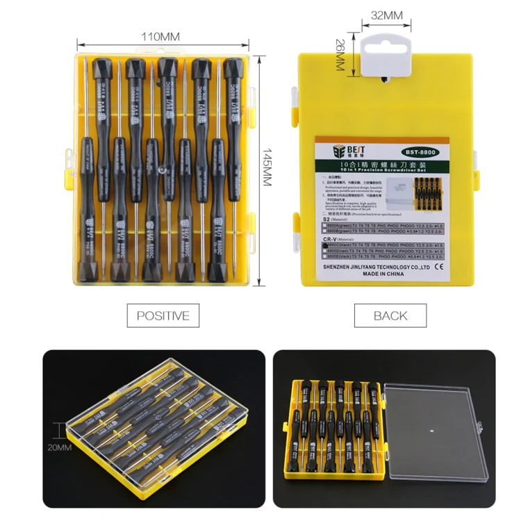 10 in 1 BEST BST-8800E Repair Tool Precision Multi-purpose Magnetic Screwdriver Set - Image 6