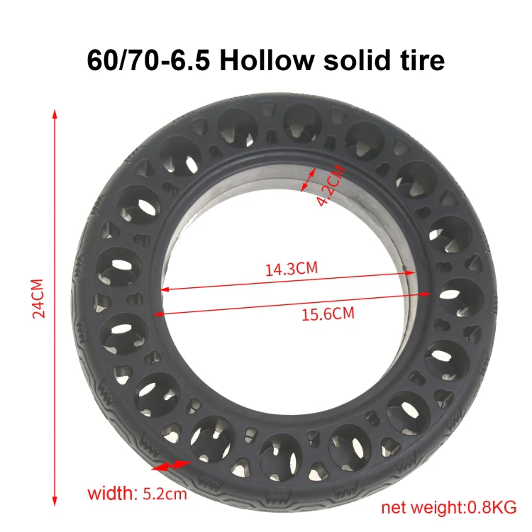 10 Inch Rubber Solid Tire for Ninebot Max G30 Electric Scooter(Black) - Image 4