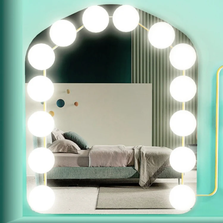 10  LEDs Mirror Front Light Dimmable Makeup Mirror USB Touch Control Light - Image 4