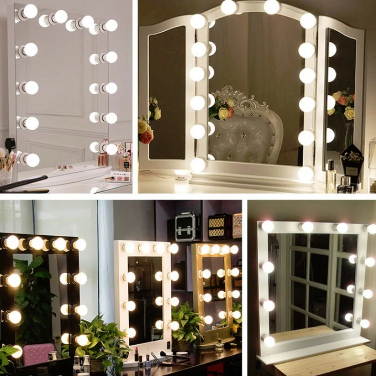 10  LEDs Mirror Front Light Dimmable Makeup Mirror USB Touch Control Light - Image 7