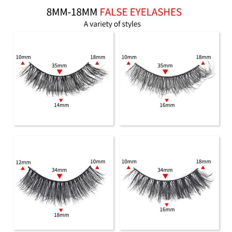 10 Pairs 8D Faux Mink Lashes Pack Fluffy Volume Dramatic False Eyelashes Natural Long Wispy Messy Curls(930) - Image 5