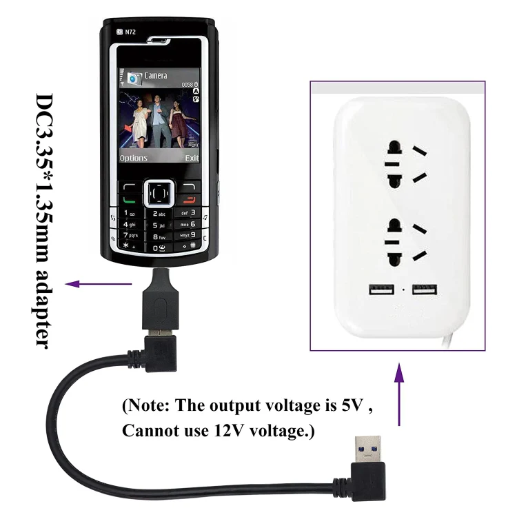 10 PCS 3.5x1.35mm Male to USB Female Adapter Connector - Image 5