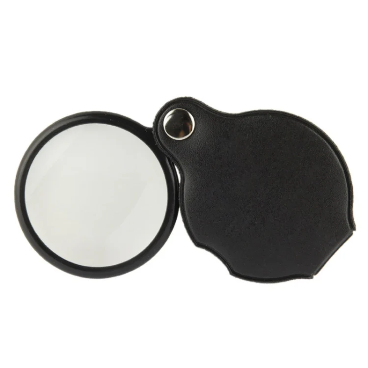10 PCS 5X 50mm Magnifier Pocket Folding Magnifying Glass Loupe Pocket Spiegel(Black) - Image 3