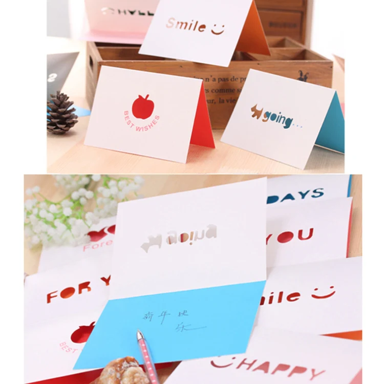 10 PCS A-035 Large Hollow Letters Holiday Greeting Card(I Love You) - Image 5
