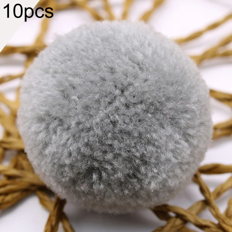 10 PCS Candy Color Toy Ball Decoration Fur Ball(Grey)