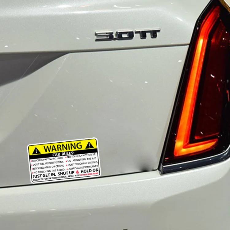 10 PCS Car Safety Warning Rules Sticker - Image 4