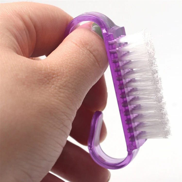 10 PCS Cleaning Brush Tools Nail Art Care Manicure Pedicure Remove Dust Small Angle Clean Brushes(Purple) - Image 6