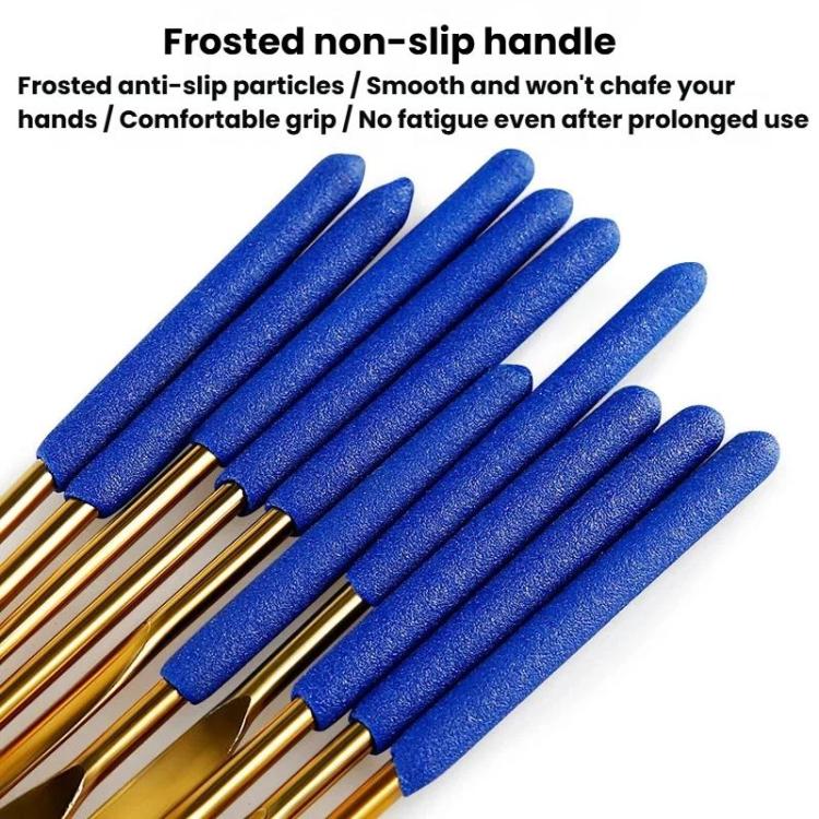 10-Piece Set 5x180mm Diamond File Titanium-Coated Alloy High-Hardness File Metal Gemstone Grinding Tool - Image 6