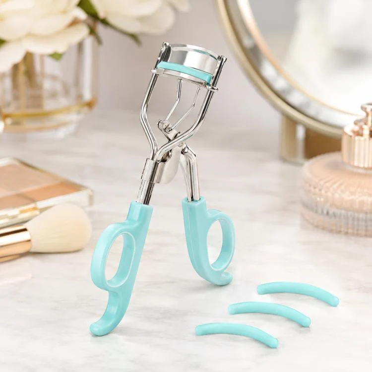 100pcs /Box Eyelash Curler Refill Pads Universal Eye Lash Curler Replacement Rubber Pads(Nordic Green)