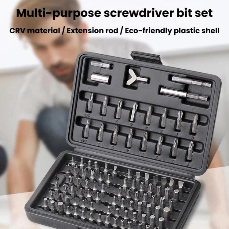 100pcs / set Chrome Vanadium Steel Screwdriver Bit Set, Slotted Phillips Hex Flower Screwdriver Bits - Image 2