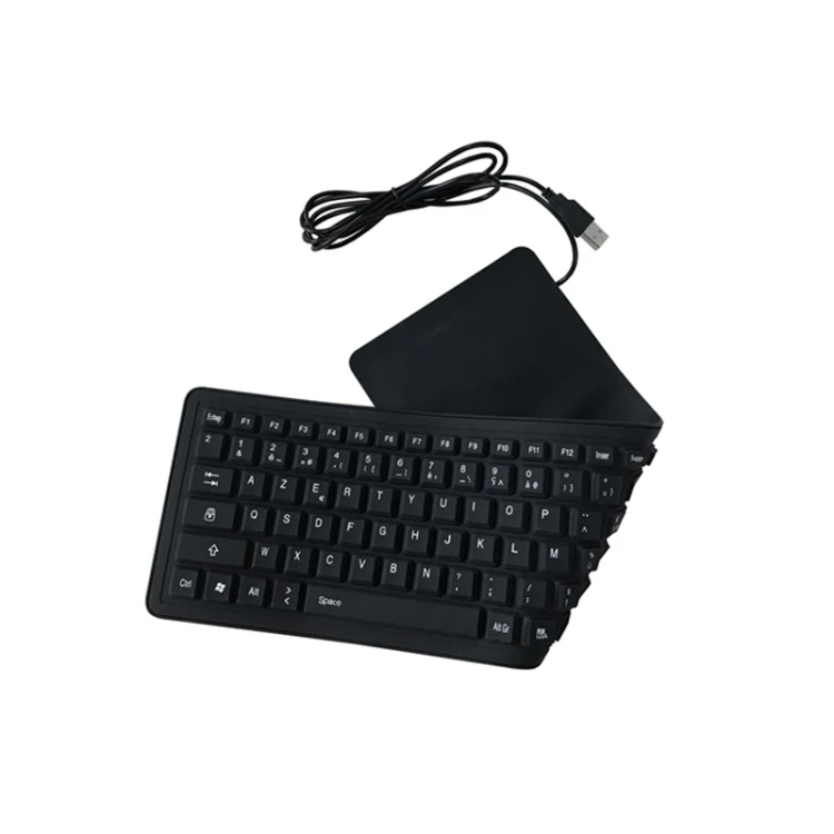 103 Key French USB Wired Silicone Waterproof Keyboard Desktop Notebook Keyboard, Cable Length: 1.5m - Image 2