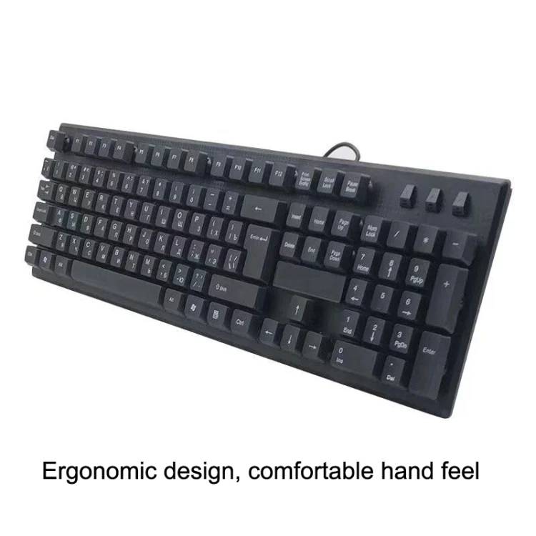 108 Keys Computer USB Wired Keyboard, Cable Length: 1.5m(French) - Image 4
