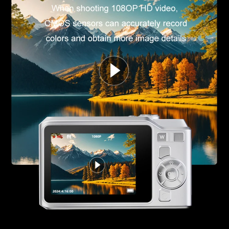 1080P HD Student Retro Digital Card Camera, Color: White+32G - Image 5
