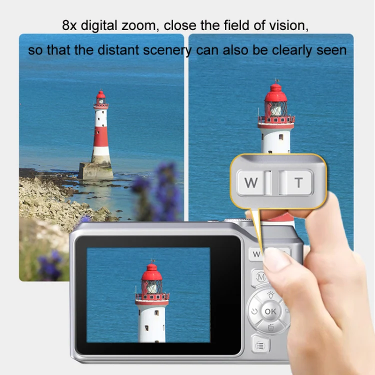 1080P HD Student Retro Digital Card Camera, Color: White - Image 6