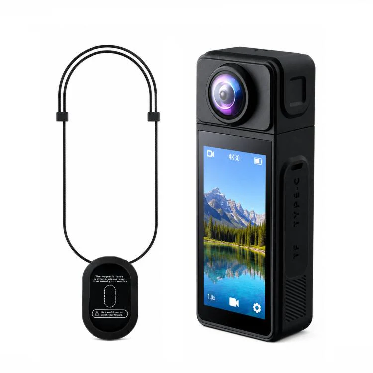 1080P Wearable Body Camera with Magnetic Lanyard Rotatable Lens WiFi Mini Vlog Action Cam EIS Video Recorder