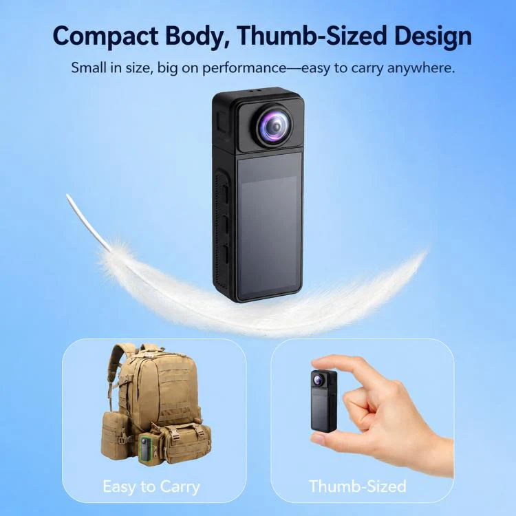 1080P Wearable Body Camera with Magnetic Lanyard Rotatable Lens WiFi Mini Vlog Action Cam EIS Video Recorder - Image 8