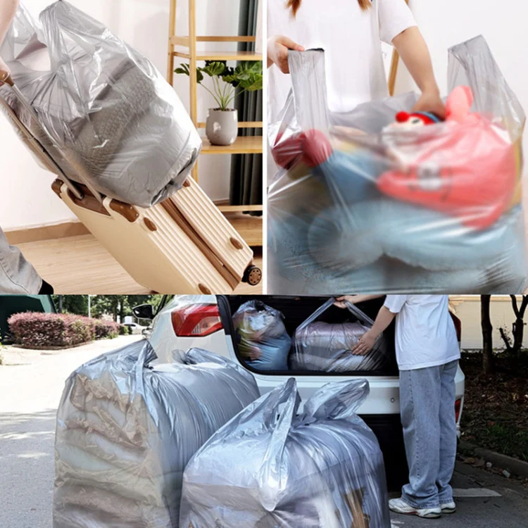 10pcs 75x110cm PE Large-capacity Moving Packing Bags Thickened Quilt Luggage Storage Bags - Image 9