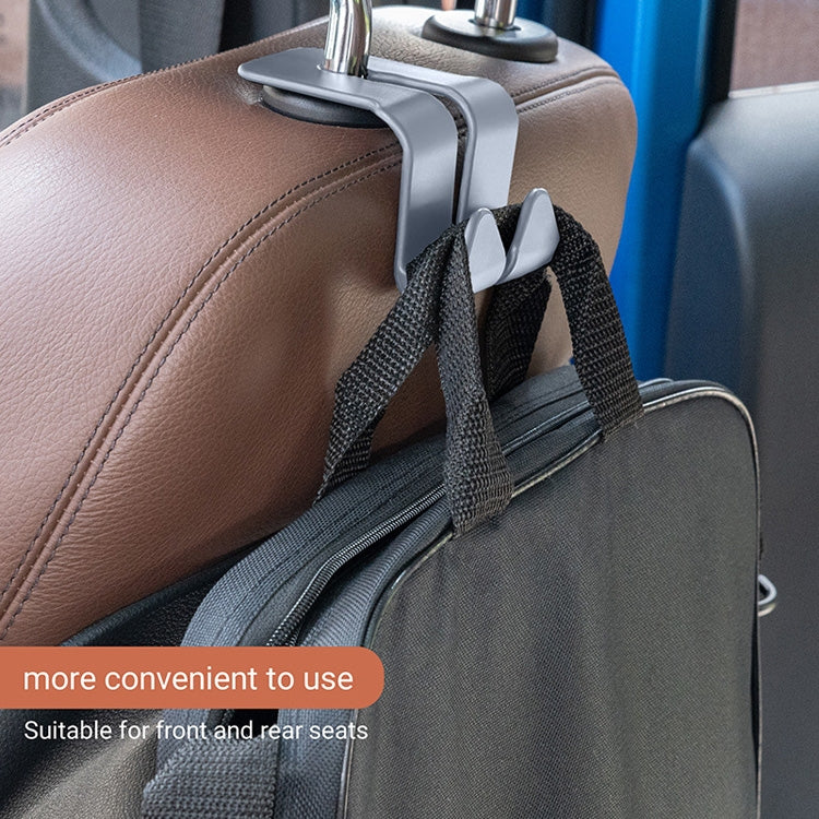 10PCS A-3 Car Hidden Seat Back Hook Multifunctional Rear Phone Holder Hook(Gray) - Image 5