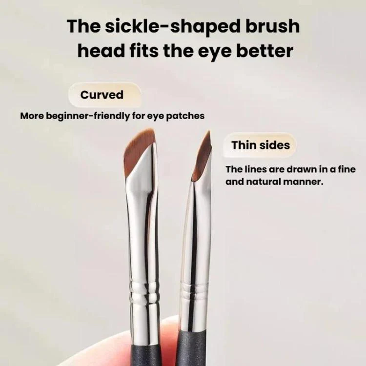 10pcs Angled Ultra-Fine Eyeliner Brush Aegyo-Sal Detail Makeup Brush, Style: Blade - Image 4