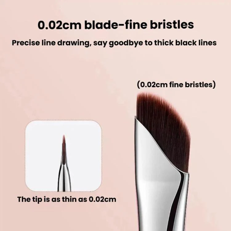 10pcs Angled Ultra-Fine Eyeliner Brush Aegyo-Sal Detail Makeup Brush, Style: Sickle Black - Image 7