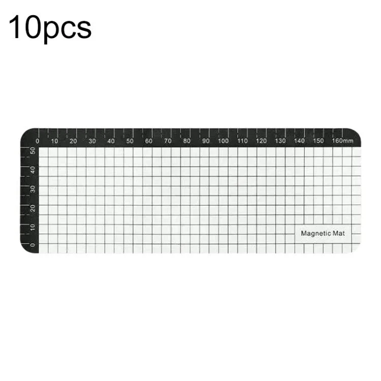 10pcs Anti-Loss Magnetic Screw Mat, Size:17.9 x 6.5cm