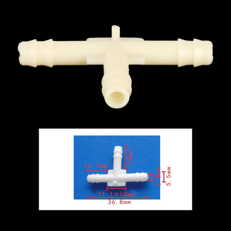10pcs/Bag Car T Type Wiper Spray Nozzle Water Pipe Connection Tube - Image 4