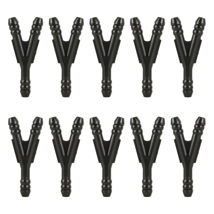 10pcs/Bag Car Y Type Wiper Spray Nozzle Water Pipe Connection Tube