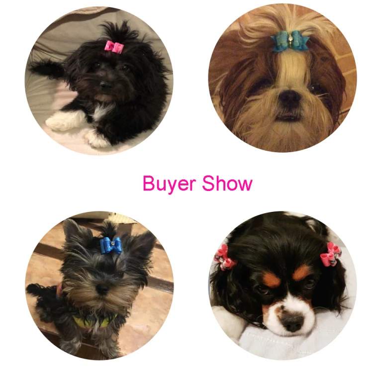 10pcs Handmade Cute Pet Dog Bow Loverly Bowknot Dog TiesRandom Color) - Image 6