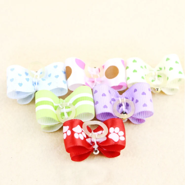 10pcs Handmade Cute Pet Dog Bow Loverly Bowknot Dog TiesRandom Color) - Image 7