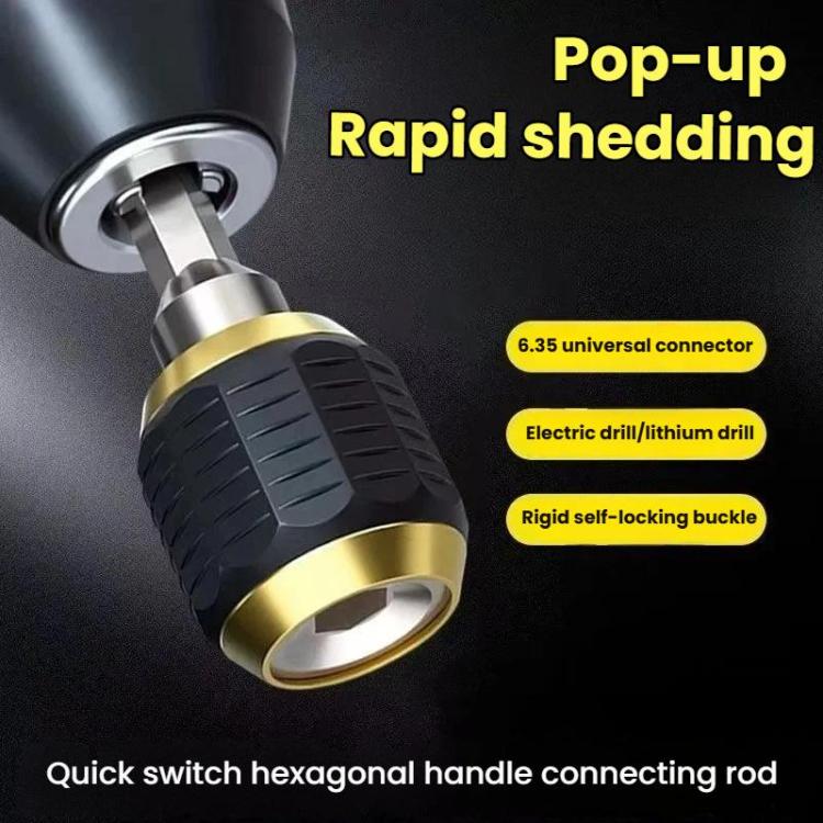 10pcs /Set Hexagonal Shank Quick-release Adapter Electric Drill Adapter Quick-release Self-locking Large-head Socket Adapter - Image 3