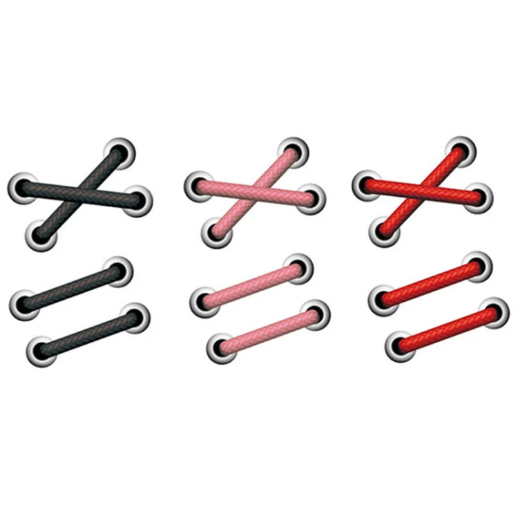 10pcs Shoelace Car Sticker Body Cover Up Scratch Patch Sticker(Pink Cross) - Image 2